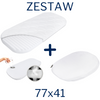 ZESTAW -  Materac do Kinderkraft Lovi 77x41 + Ochraniacz AIR PROTECT + Klin do Kołyski