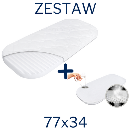 KIT - 77x34 carrycot mattress + AIR PROTECT protector