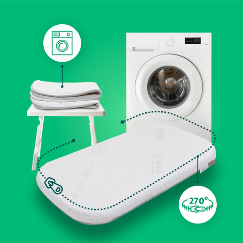 Materac Fizjomax® One do kołyski Chicco Baby Hug 5w1 77x39 Poleca Mama Fizjoterapeuta