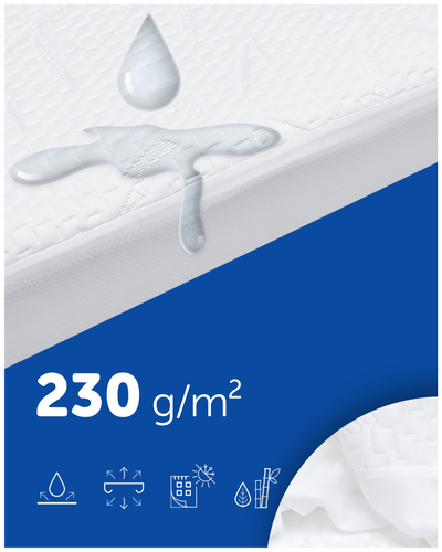 Ochraniacz na materac 90x200x25 Harmoony wodoodporny bambusowy