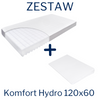 Zestaw - Materac KOMFORT Hydro 120x60 + Klin do Łóżeczka