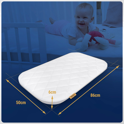 Materac 86x50 do dostawki Momi Smart Bed, Lionelo Theo / Timon / Luna, Espiro Cloud, Kinferkraft Sofi - / Plus