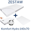 Set - KOMFORT Hydro mattress 120x60 + AIR PROTECT protector + Crib wedge