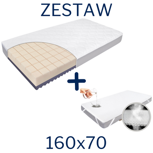  KIT - Mattress FizjoMAX Junior 160x70 + AIR PROTECT protector