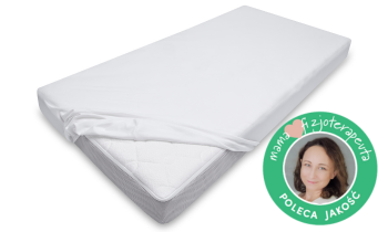 Prześcieradło do łóżeczka 120x60 bambusowe z gumką Poleca Mama Fizjoterapeuta